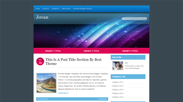 Jovan Blogger Template